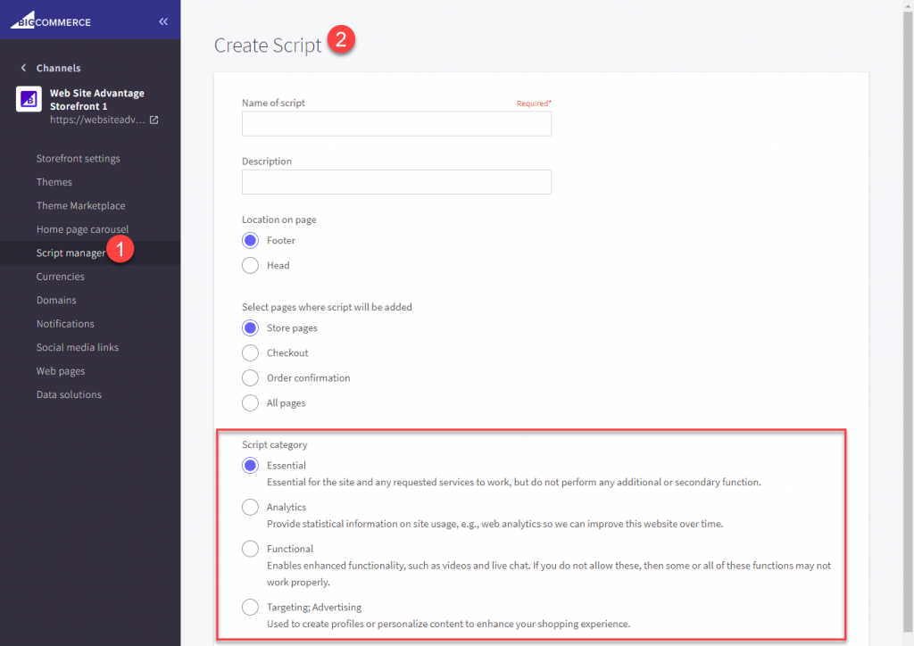 BigCommerce, Privacy &amp; Cookie Consent Banners -